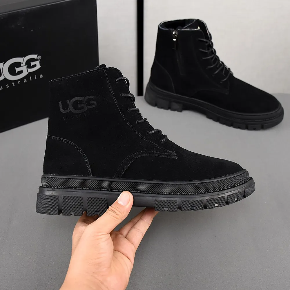 PP520👟👟👟【ugg】The upper is made of waterproof nubuck, real wool lining, and non-slip rubber sole. Warm and comfortable, a must-have in winter! Men's size 38-44 (custom-made size 45 is non-refundable).